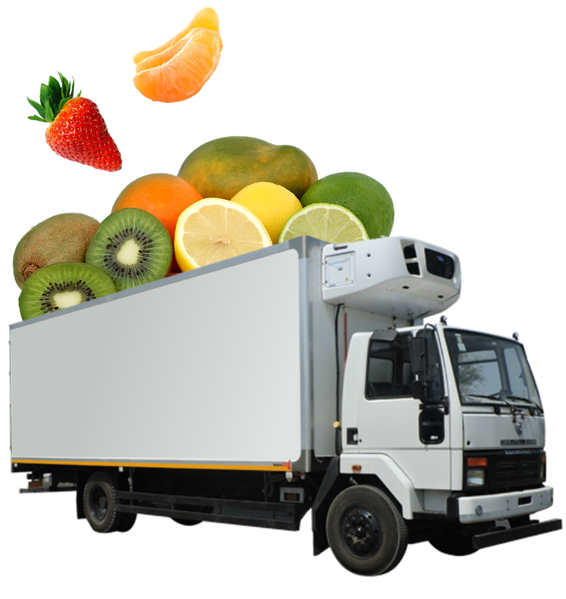 fridge truck and fruits fridge truck and fruits